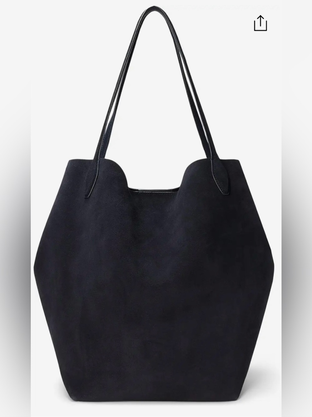 Madewell oversized shopper - in soft suede. Dark blue suede